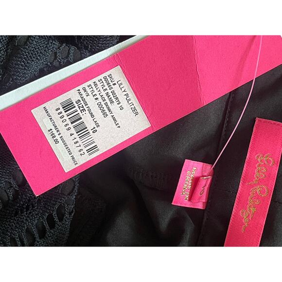 New Navy Blue Lilly‎ Pulitzer Kelly Lace Skinny Ankle Pants - Picture 6 of 6